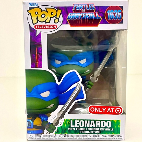 💚🌼NIB LEONARDO NINJA TIRTLES. Funko Blue and Green Reptile Figure - Picture 1 of 7